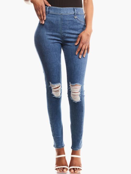 True Religion Blue Ripped Skinny Jeans