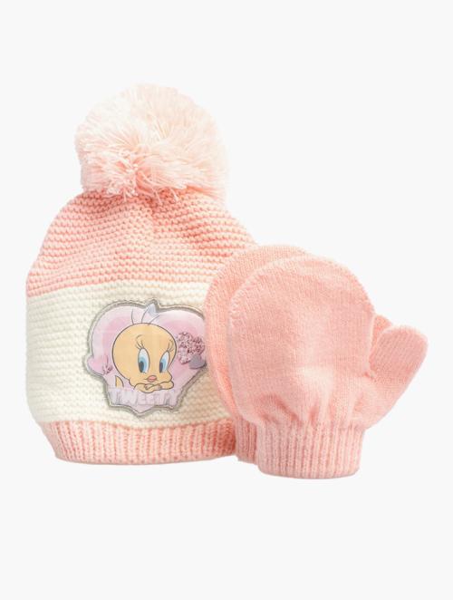 Tweety Beanie & Mittens Set