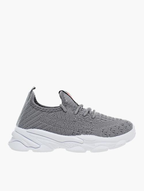 Urban Kulture Grey Knit Lace Up Sneakers