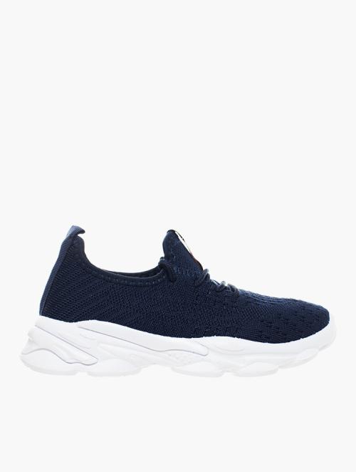 Urban Kulture Navy & White Lace-Up Sneakers