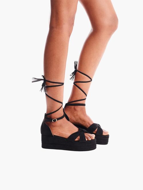 Utopia Twist Knotted Micro Wedges Black