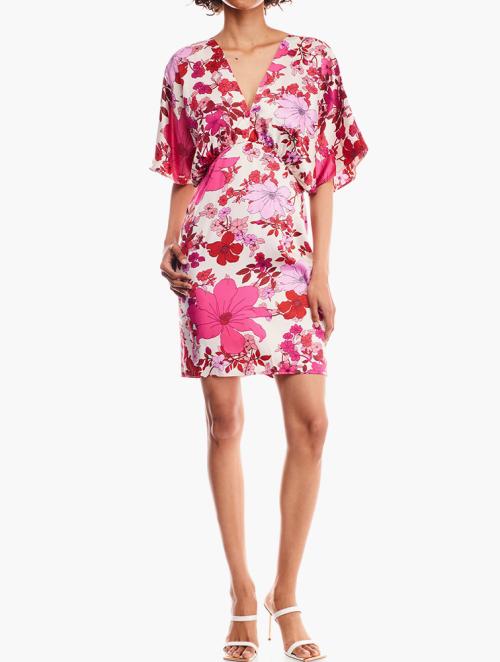 Utopia Floral Satin Printed Mini Dress