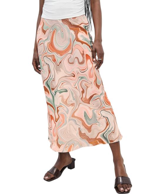 VELVET Printed Midi Slip Skirt - Abstract Lines