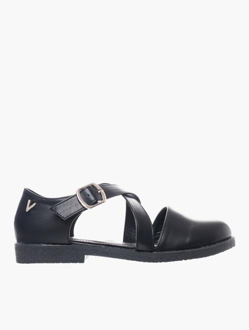 Viabeach Black Vespa 12 Faux Leather Shoes