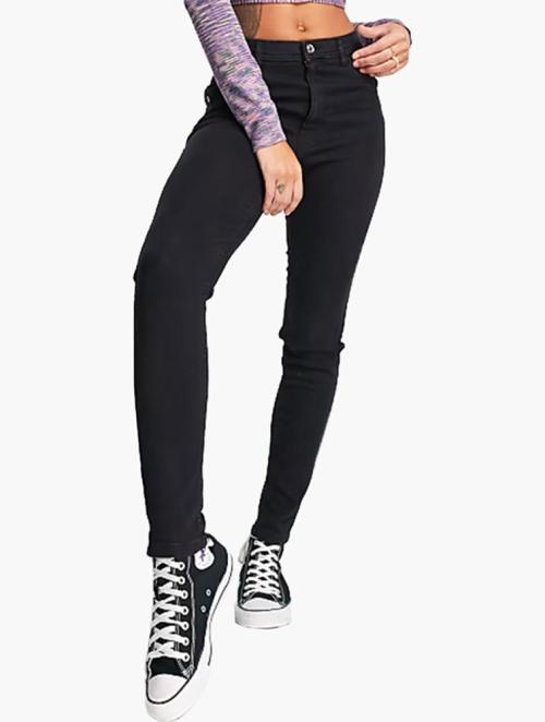 Wednesday's Girl Black Wash High Waist Skinny Jeans