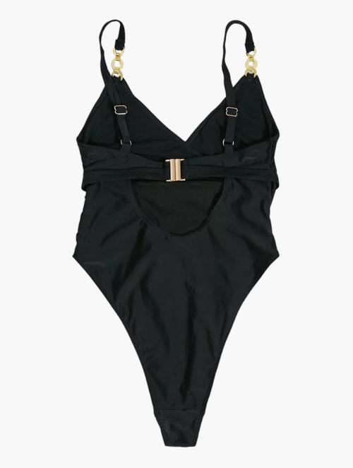 Wolf & Whistle Fuller Bust mesh bikini in black