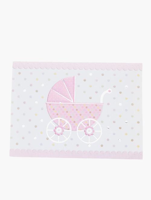 Woolworths Pink New Baby Card