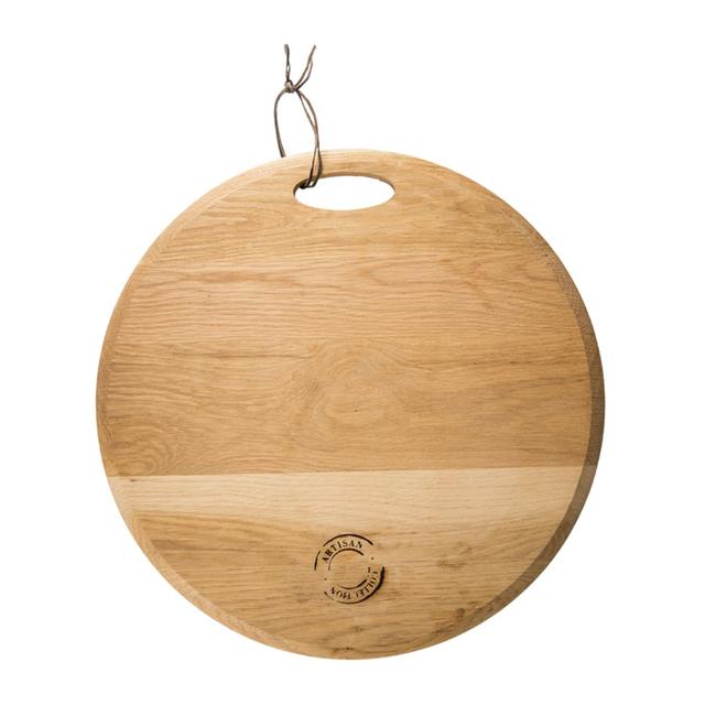 Artisanal Kitchen Brown Round Wood Serving Board