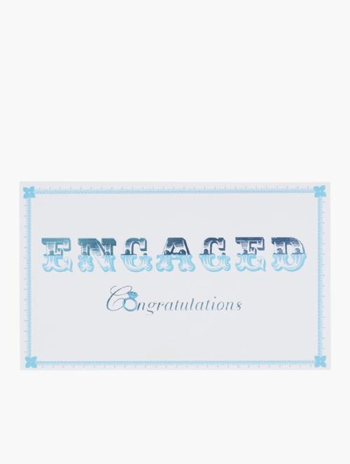 Woolworths White & Blue Engaged Congrats Card