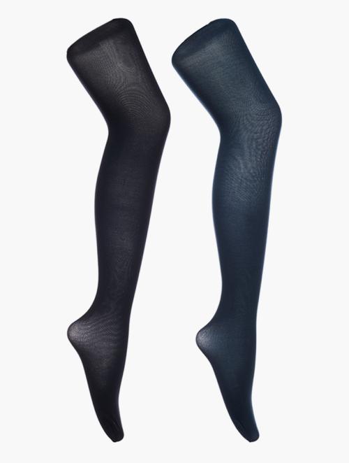 Woolworths Teal Body Sensor Opaque Tights 2 Pack