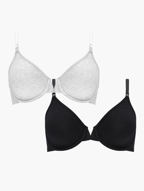 MyRunway  Shop Woolworths Multi Front Fastening Non Padded Underwire  Cotton Bras 2 Pack for Women from