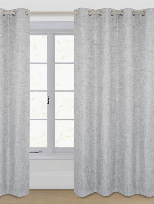 Woolworths Charcoal Kingston Block Out Eyelet Curtain 223x135cm
