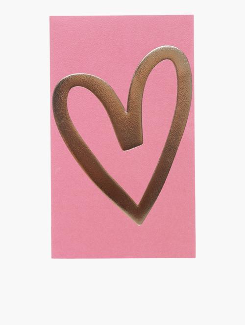 Woolworths Pink Heart Love Card