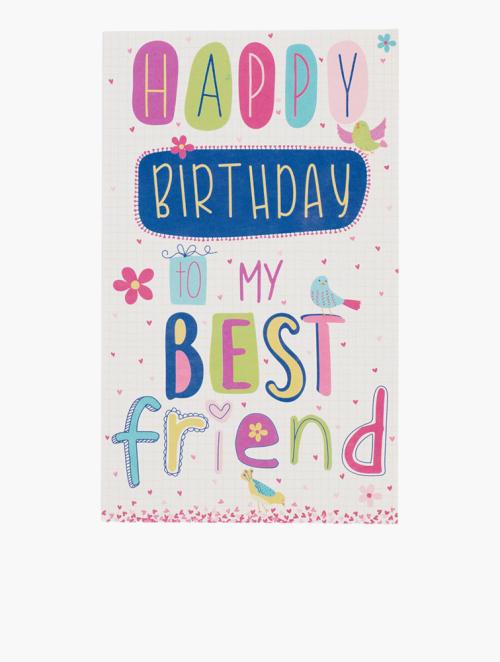 Woolworths Multi Happy Birthday Best Friend Card