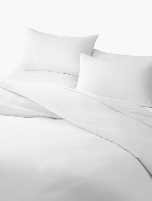 Woolworths White Double Microfibre Duvet Cover Set
