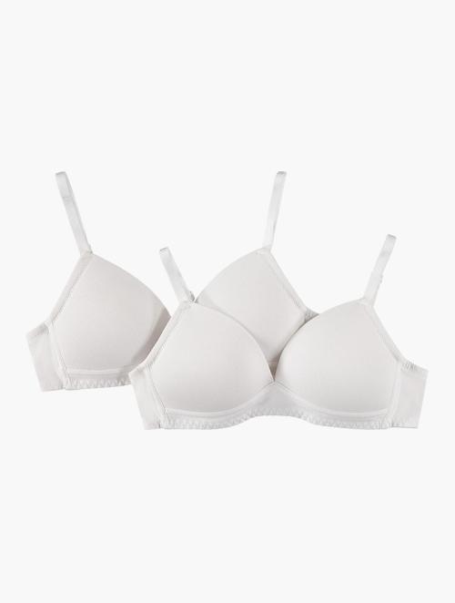 Woolworths White Plain Padded Bras 2 Pack