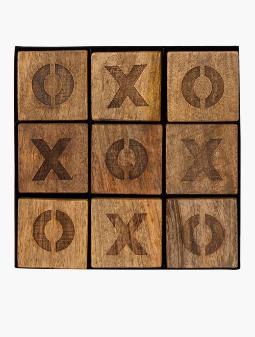 Woolworths Brown Classic Tic Tac Toe Toy Game Zero & Cross Game
