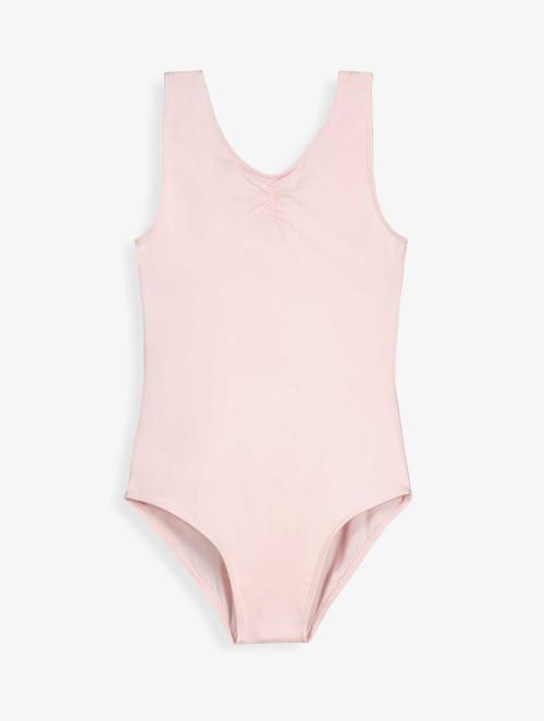 Petite Etoile Pink Tank Ruched Front Leotard