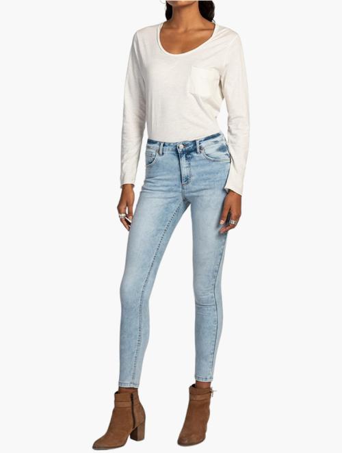 Woolworths Light Blue Mid Rise Stretch Skinny Jeans