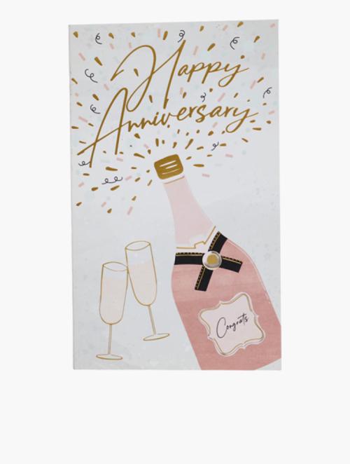 Woolworths Multi Anniversary Champagne Foil Card