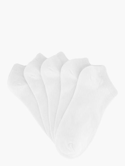 Woolworths White Cotton Rich Trainer Liners 5 Pack