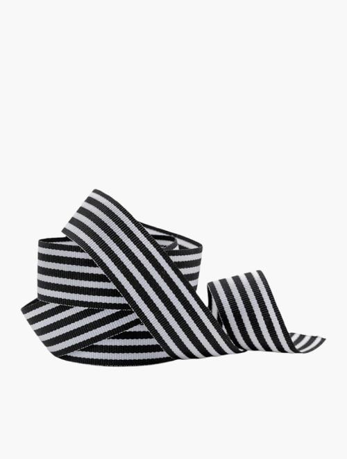 Woolworths Black & White Striped Ribbons