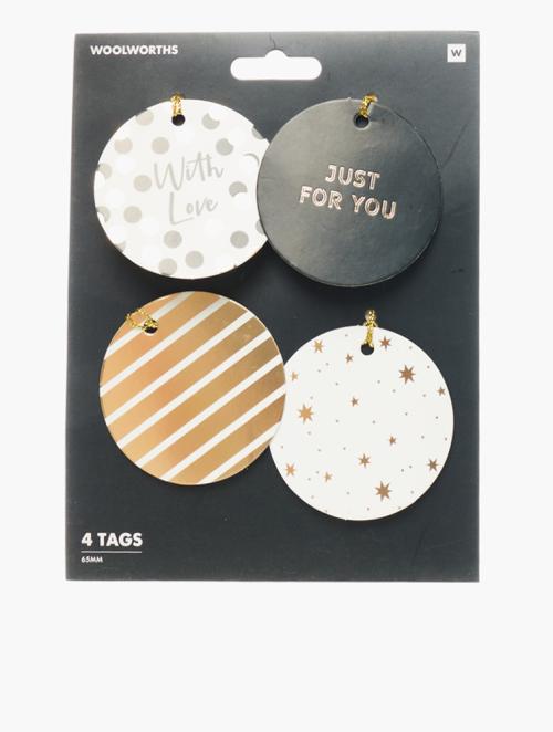 Woolworths Multi Round Gift Tags 4 Pack