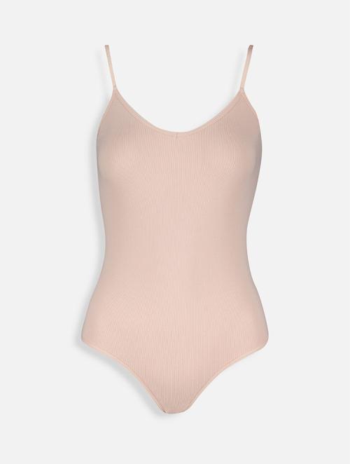 Woolworths Light Pink Strappy Ribbed Seamless Bodysuit