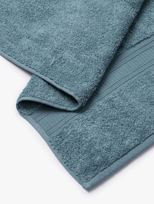 W Collection Blue Anti Microbial Carbonized Cotton & Coffee Bath Towel
