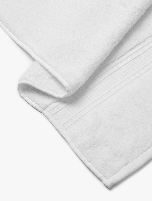 W Collection White Anti Microbial Carbonized Cotton & Coffee Bath Towel