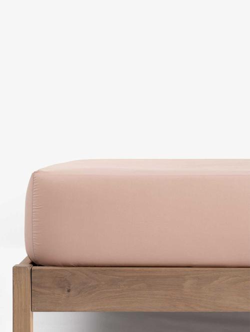 Woolworths Light Pink Washed Cotton Extra Length & Extra Depth Fitted Sheet
