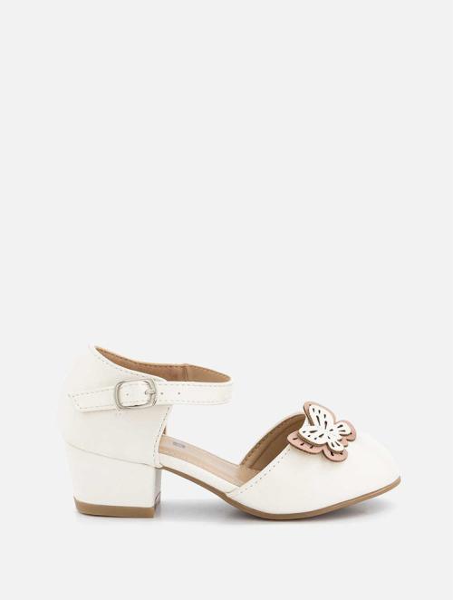 Woolworths White Youth Girl Butterfly Ankle Strap Sandals