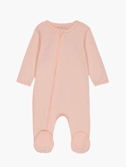 Wooliesbabes Dark Pink Plain Zip Sleepsuit