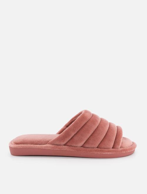 Woolworths Rust Velour Band Slippers