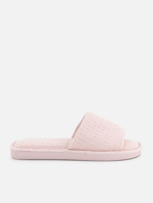 Woolworths Nude Pink Waffle Band Slippers