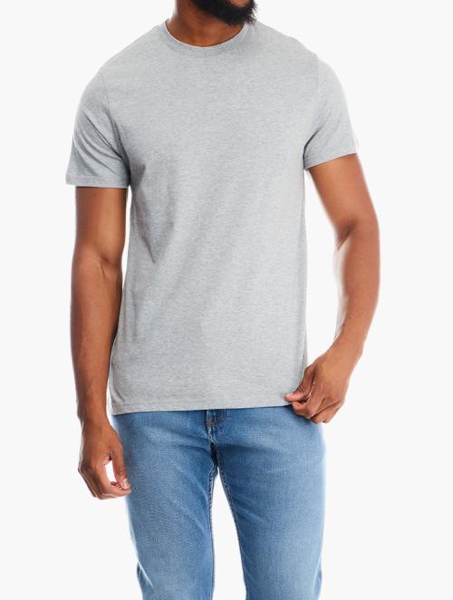 Woolworths Grey Melange StayNew Melange Cotton T-shirt