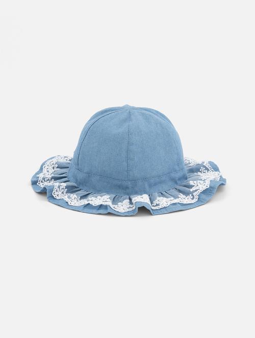 Wooliesbabes Denim Anglaise Girl Bucket Hat