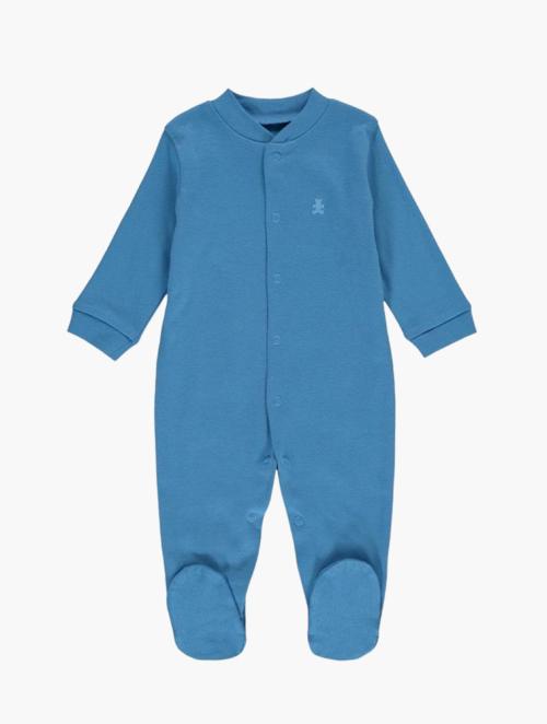 Woolworths Blue Plain Popper Sleepsuit