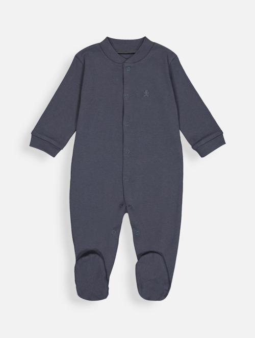 Woolworths Charcoal Plain Popper Sleepsuit