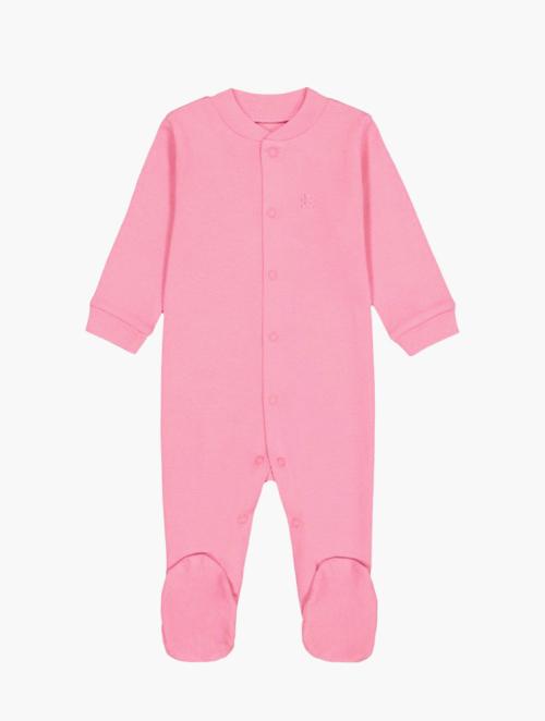 Woolworths Dark Pink Plain Popper Sleepsuit
