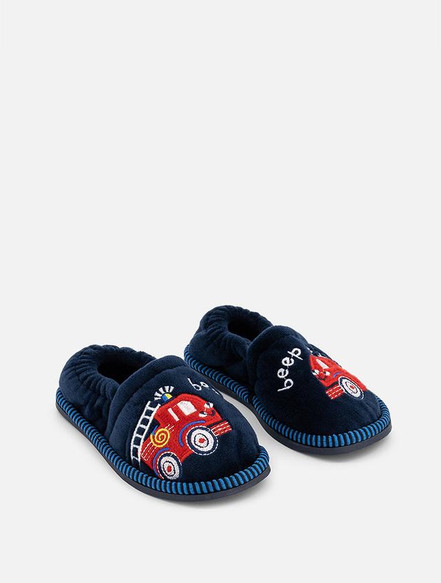 Woolworths Navy Fire Truck Stokie Slippers