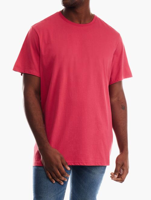 Woolworths Bright Red StayNew Slim Fit Crew Neck Cotton T-shirt