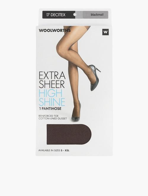 Woolworths Black Extra Sheer High Shine Pantihose