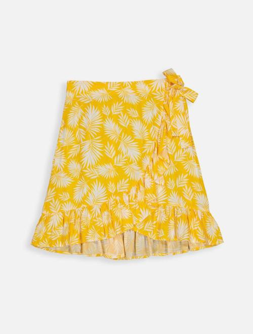 Woolworths Yellow Printed Bow Cotton Skirt