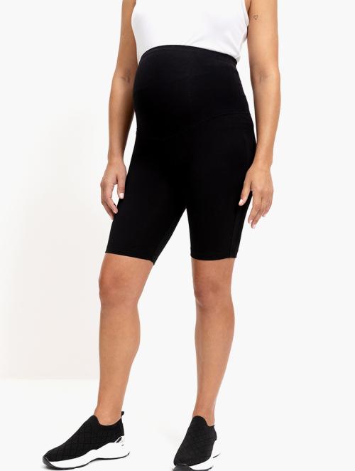Woolworths Black Stretch Cotton Maternity Cycle Shorts