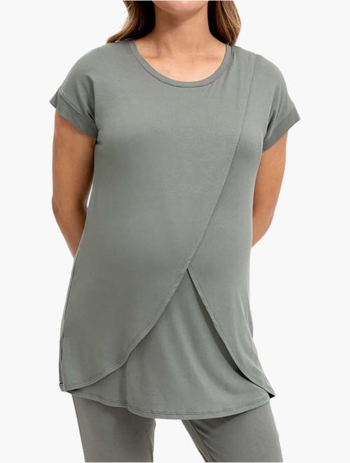 Woolworths Khaki Layered Wrap Maternity Tunic