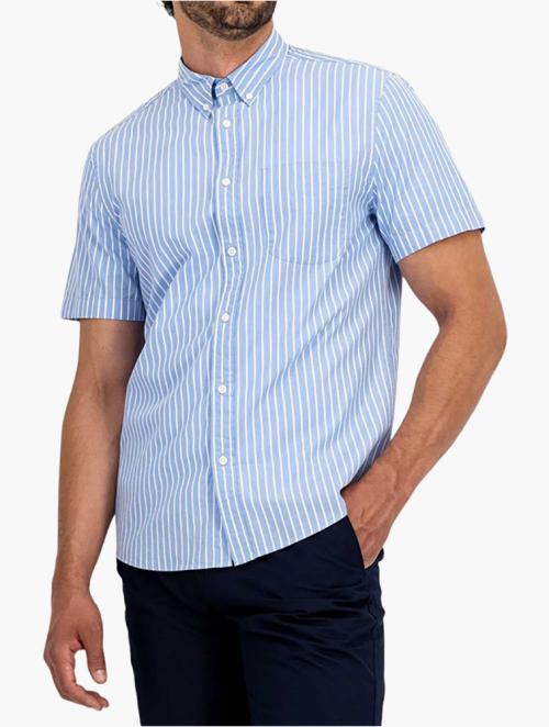Woolworths Blue Striped Slim Fit Cotton Shirt
