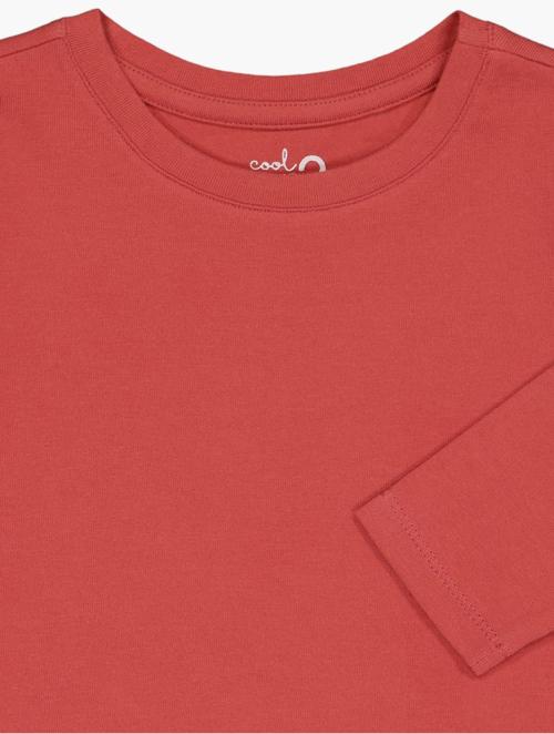 Woolworths Dark Red Plain Stretch Cotton T-shirt