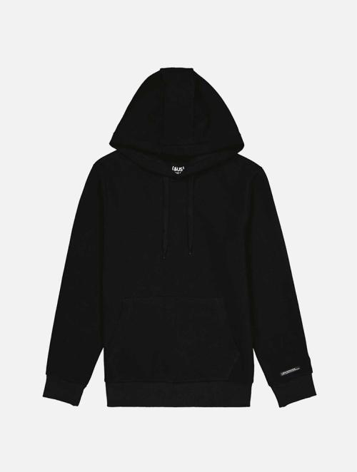 (&US) Black Core Plain Fleece Hoodie