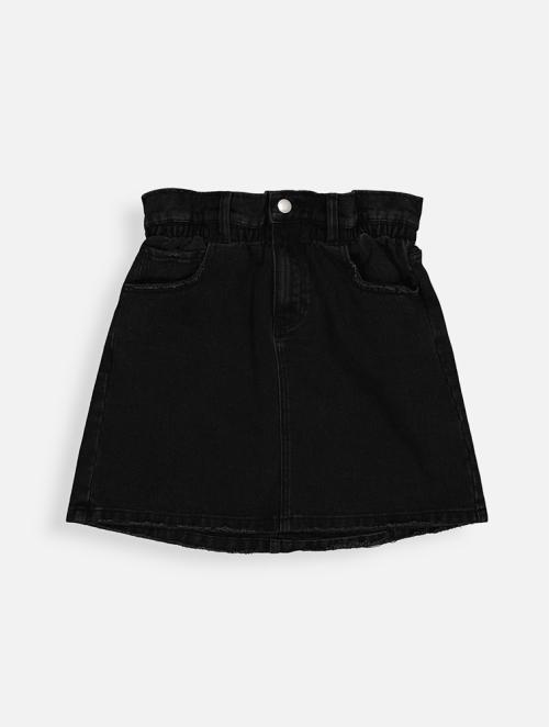 Woolworths Black Paperbag Denim Skirt